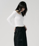 tシャツ one-shoulder cut a...の詳細画像3