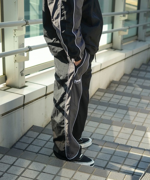 専用　24ss ファーラー 超軽量 ナイロン 裏地メッシュ ジョガー パンツ 黒 THRASHER（スラッシャー） パンツ NYLON PANTS/スラッシャーウエスト