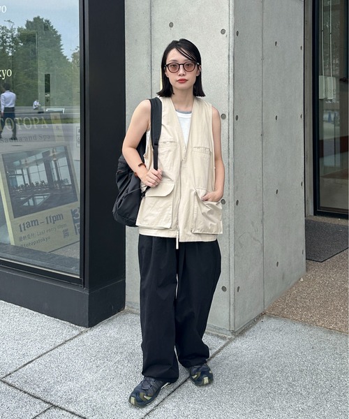 feepur ベスト ジレ ポケットワークベスト レディース