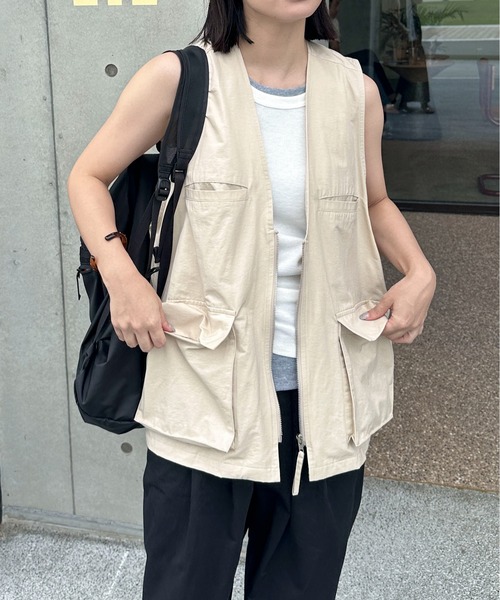 ポケットワークベスト feepur ベスト ジレ ポケットワークベスト レディース