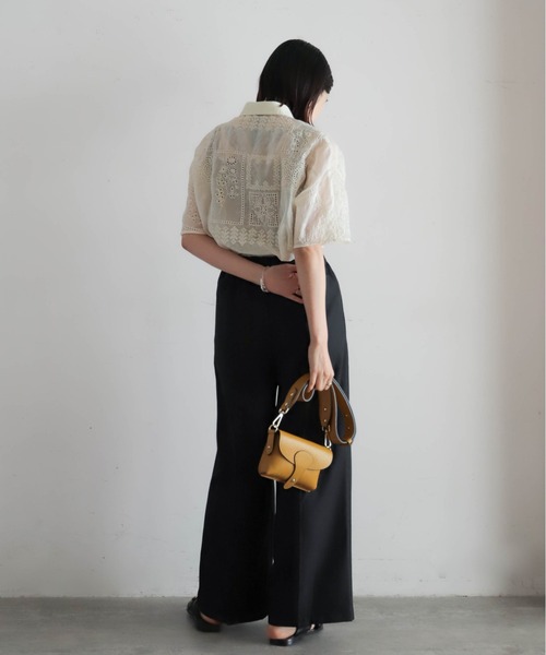 「NOMBRE IMPAIR」 長袖ブラウス FREE レッド レディース NOMBRE IMPAIR 「NOMBRE IMPAIR」 長袖ブラウス FREE ブラック