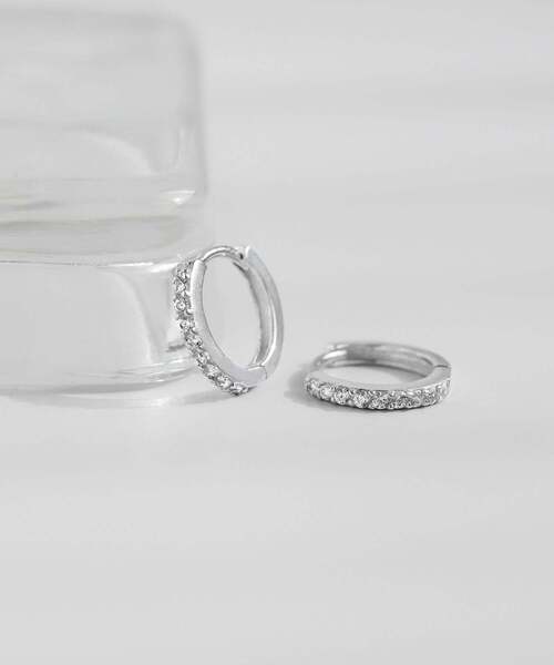 ANEMONE（アネモネ） ピアス ビジューフープピアス「silver925 