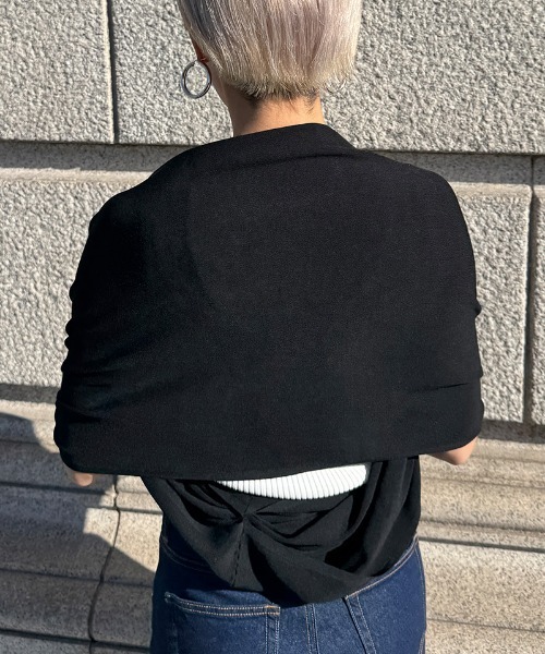 ニットリングケープ ブラック tシャツ ニットリングケープ レディース : ZOZOTOWN Yahoo!店