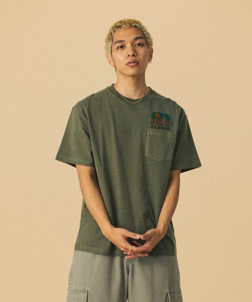 大人気 XLARGE OVERDYED DESERT S/S POCKET TEE レトロ感◎ XLARGE tシャツ OVERDYED DESERT S/S POCKET TEE メンズ