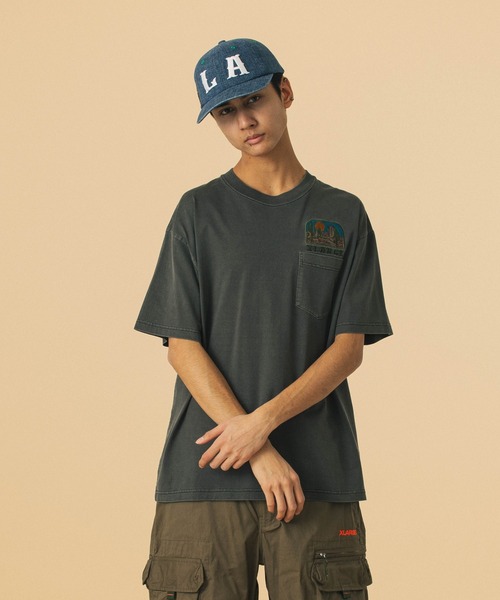 XLARGE tシャツ OVERDYED DESERT S/S POCKET TEE メンズ