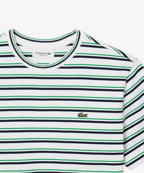 LACOSTE / ラコステ エッセンシャルボーダー半袖Tシャツ LACOSTE tシャツ エッセンシャルボーダー半袖Tシャツ レディース