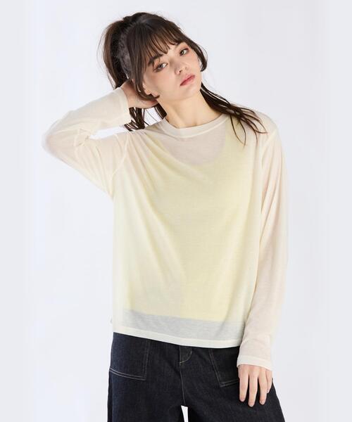 tシャツ シアーボーイズロングTシャツ レディース