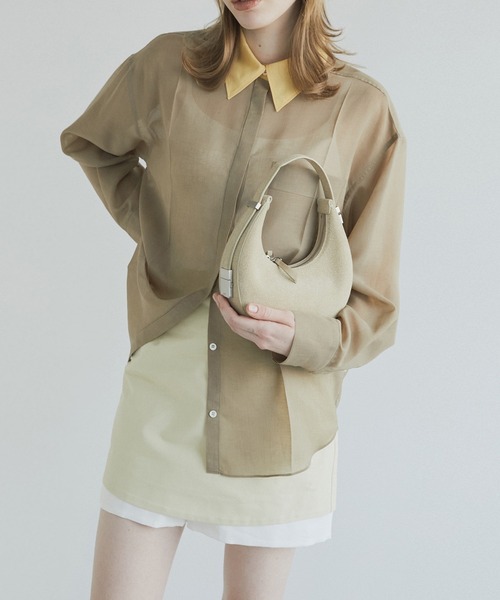 LE CIEL BLEU ブラウス シャツ ボイルフロントプレスシャツ / Voile 
