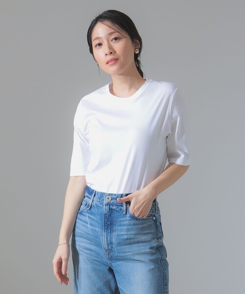新品未使用　Demi-luxe BEAMS スーピマコットン スムース Tシャツ Demi-Luxe BEAMS tシャツ スーピマコットン スムース Tシャツ