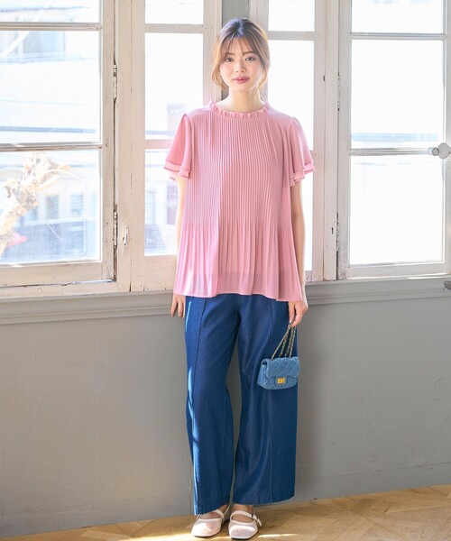 新品未使用¥29,700martinique✳︎2Wayプリーツブラウス Feroux｜【2WAY・洗える】シフォンジョーゼットプリーツ