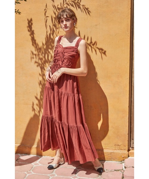 Estella.K ワンピース Kahina Long Dress ギャザリングエアリー Estella.K ワンピース Kahina Long Dress ギャザリングエアリー