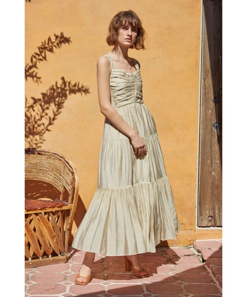 Estella.K ワンピース Kahina Long Dress ギャザリングエアリードレス
