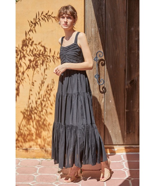 Estella.K ワンピース Kahina Long Dress ギャザリングエアリードレス