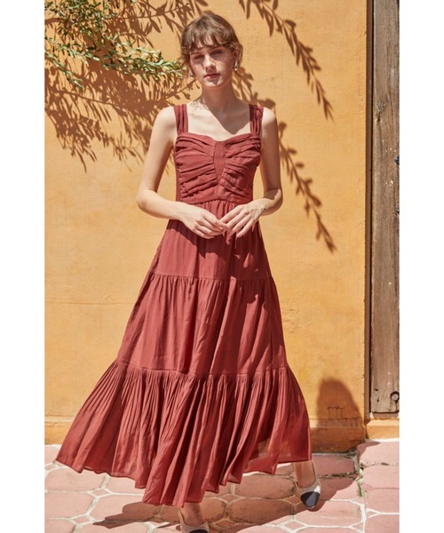 Estella.K ワンピース Kahina Long Dress ギャザリングエアリードレス Estella.K ワンピース Kahina Long Dress ギャザリングエアリードレス