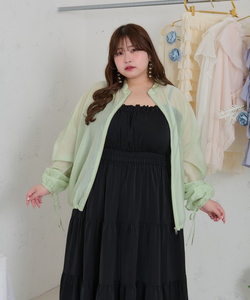 Louiosyルオシー リボン付きドロストシアーブルゾン アイボリー 4L Louisy リボン付きドロストシアーブルゾン アイボリー 4L - メルカリ