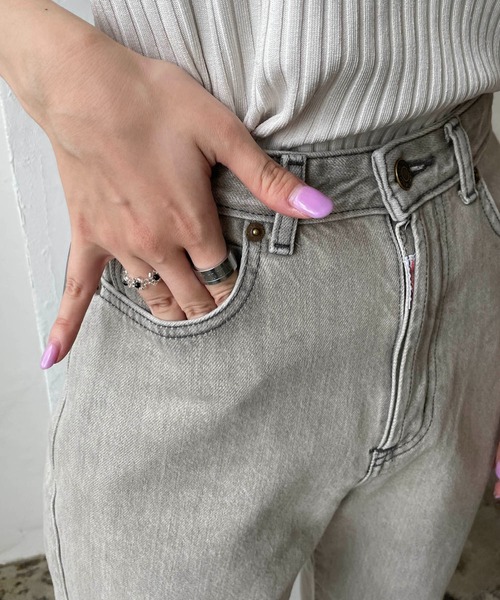 [SOMETHING] обработка Denim брюки M бежевый женский 