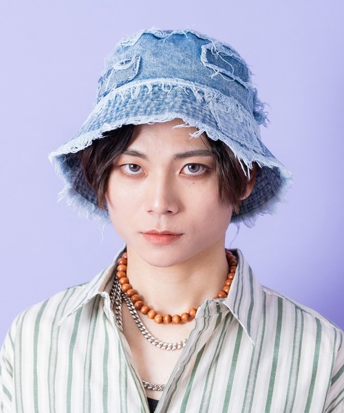 帽子 ハット レディース an meets zakka クラッシュフリンジランダム