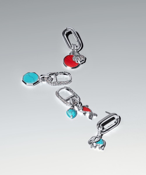 PANDORA（パンドラ） チャーム ターコイズカラー ハート ミニダングル