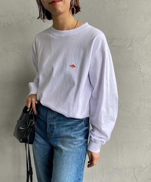 DANTON - ダントン 長袖カットソー サイズ38 M美品 Danton 「DANTON」 長袖カットソー 38 ホワイト レディース