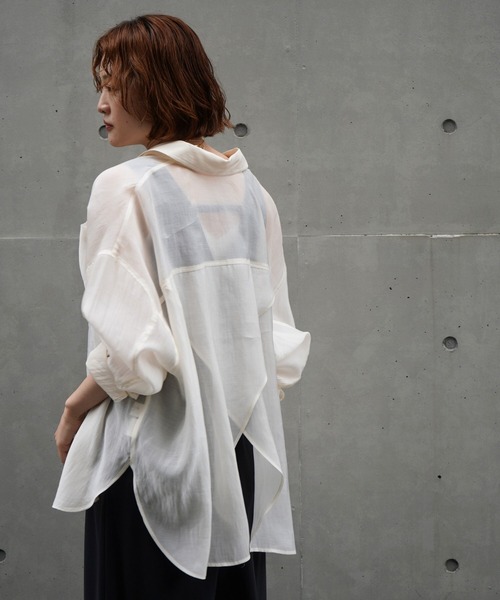 HARE バックスリットシアーシャツ HARE（ハレ）の「【Fashionart Mag LADIES】バックスリット