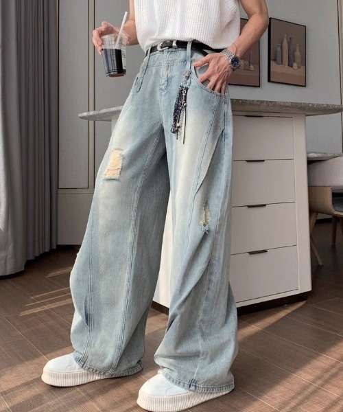 く*げ様 ルーズフィットワイドデニムパンツ LOOSE FIT WIDEDENIM/ルーズフィットワイドデニム（デニムパンツ