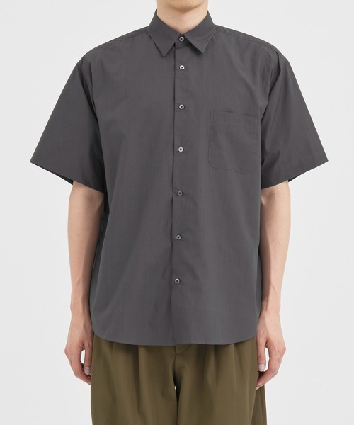 トップス MARKAWARE comfortfit shirts MARKAWARE Comfort Fit Shirt Organic Giza Typewriter-Cloth Black