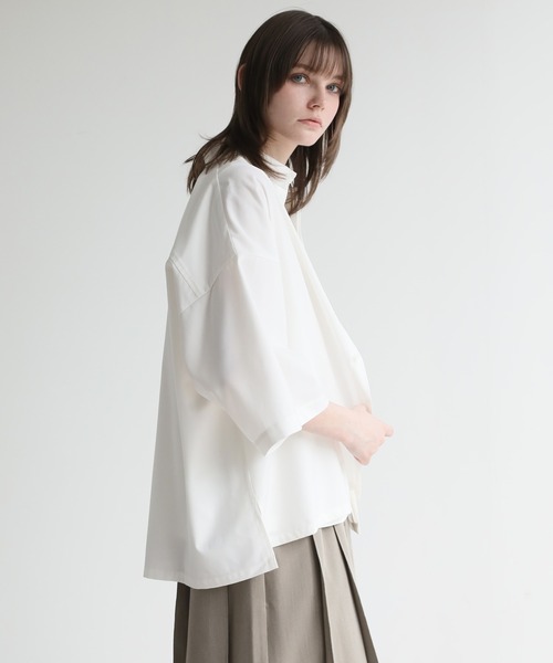 ELLUV シャツ 半袖 「ELLUV/エルヴ」サマーTR ジップポケット ハーフ