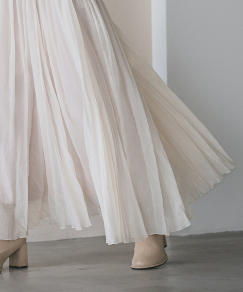 NOBLE（ノーブル） スカート ヴィンテージシアーソフトプリーツ