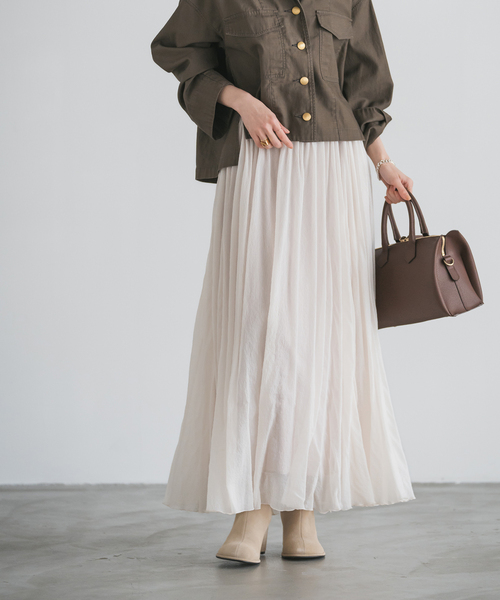 NOBLE（ノーブル） スカート ヴィンテージシアーソフトプリーツ
