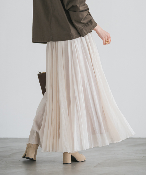 ノーブル（Noble）/ヴィンテージシアーソフトプリーツスカート NOBLE（ノーブル） スカート ヴィンテージシアーソフトプリーツ