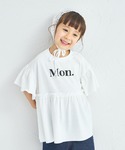 tシャツ 配色ロゴプリント ペプラムデザイン ...の詳細画像1