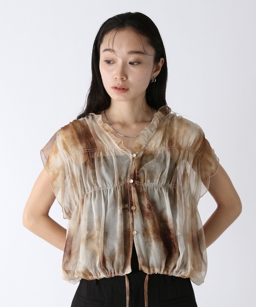 ブラウス シャツ シャーリングシアーVブラウス/578654 レディース