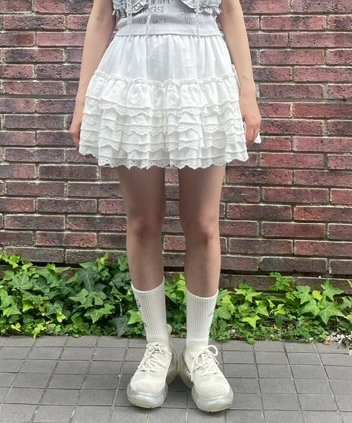 CandyStripperのスカート Candy Stripper スカート COTTON LACE FRILL : ZOZOTOWN Yahoo