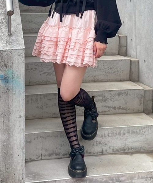 CandyStripperのスカート Candy Stripper スカート COTTON LACE FRILL : ZOZOTOWN Yahoo