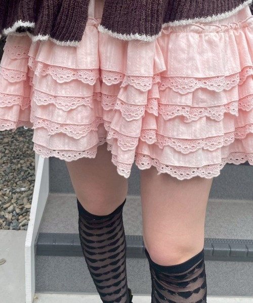 CandyStripperのスカート Candy Stripper スカート COTTON LACE FRILL : ZOZOTOWN Yahoo
