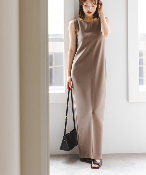 noble ワンピース NOBLE ワンピース 「洗える」ニットライクジョーゼット2way