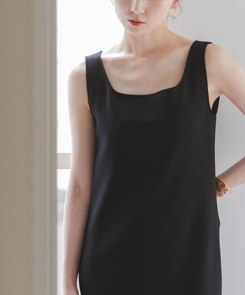 NOBLE ワンピース 「洗える」ニットライクジョーゼット2way
