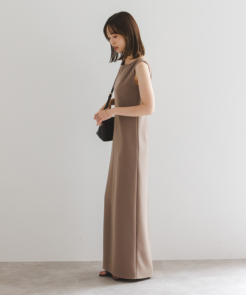 NOBLE ワンピース 「洗える」ニットライクジョーゼット2way