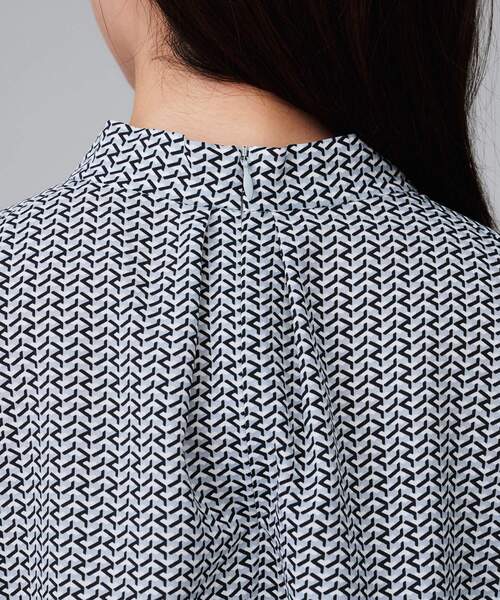 アンタイトル（UNTITLED）/【通勤オフィス】ジオメ柄ボウタイブラウス UNTITLED（アンタイトル） ブラウス シャツ 「通勤/オフィス」ジオメ柄