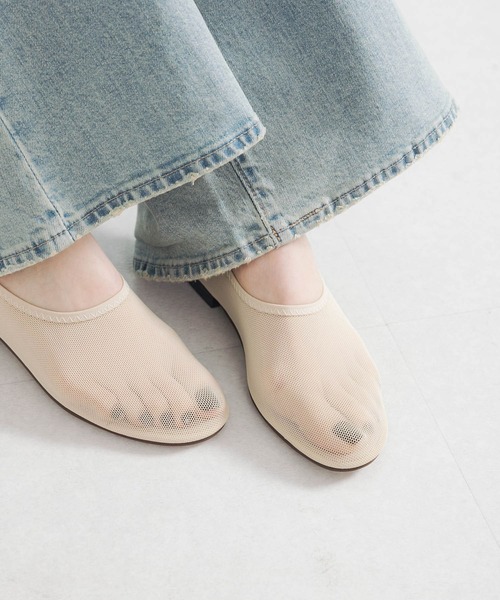 URBAN RESEARCH バレエシューズ パンプス メッシュシアーバレー