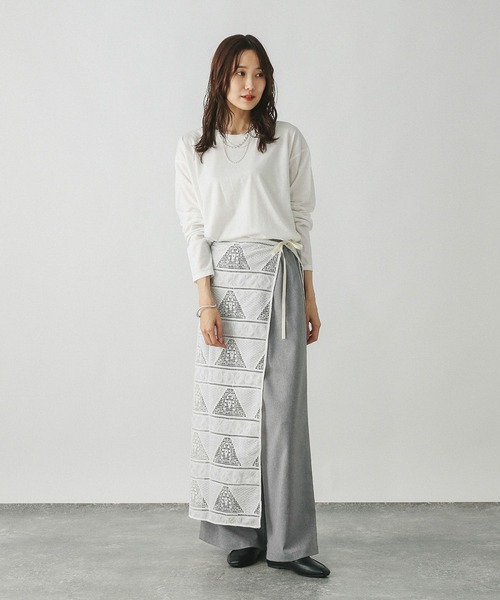 GLOBAL WORK ストール マフラー レースラップロングスカーフ