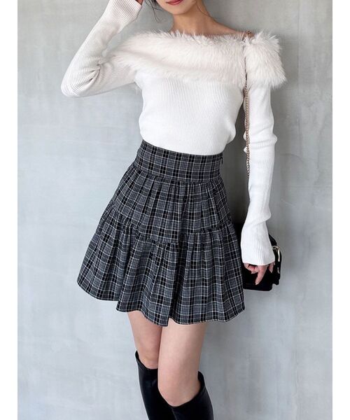 RESEXXY（リゼクシー） スカート チェックミニフレアスカート