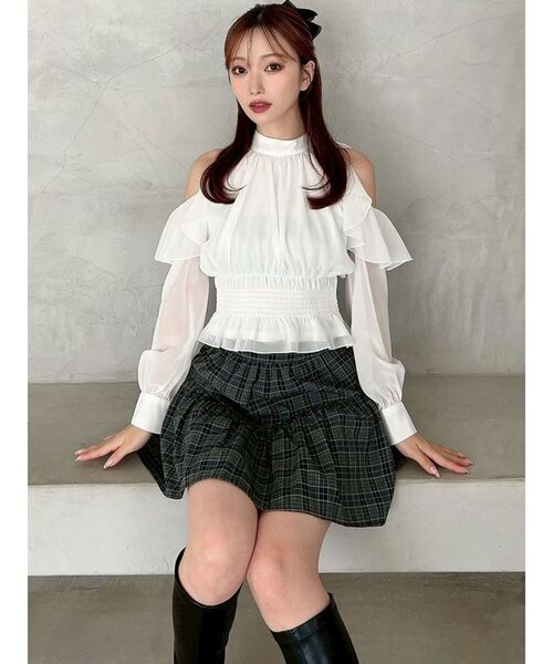 RESEXXY（リゼクシー） スカート チェックミニフレアスカート