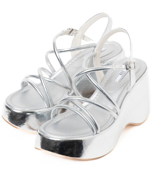 「R&E」 ヒールサンダル M ブラック レディース_画像5