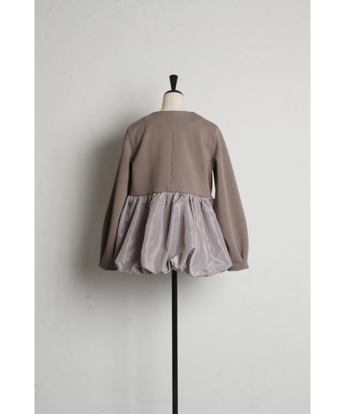 「&. NOSTALGIA」 ジップアップブルゾン M モカ レディース_画像5