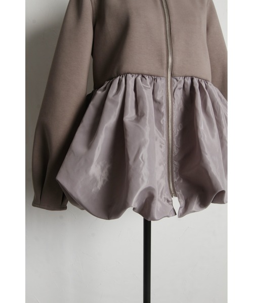 「&. NOSTALGIA」 ジップアップブルゾン M モカ レディース_画像8