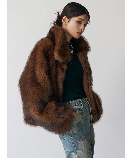 MURUA（ムルーア） ブルゾン アウター MIXフェイクファーブルゾン