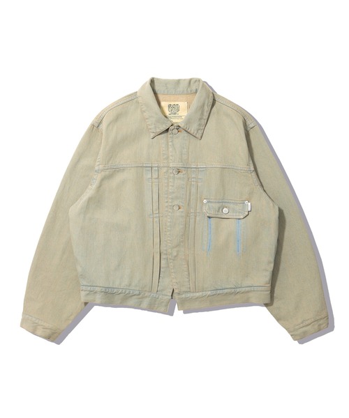 Elephant Trival fabrics デニムジャケットシャツ Elephant Trival fabrics デニムジャケットシャツ fit=scale