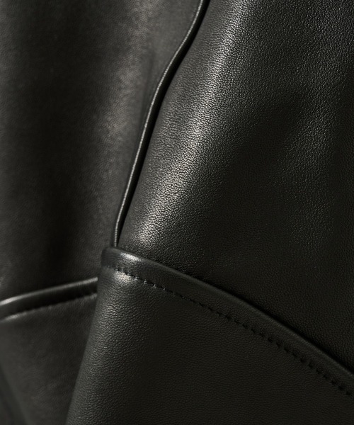 革ジャン ライダース 「NVRFRGT」LEATHER MOTORCYCLE JACKET メンズの画像