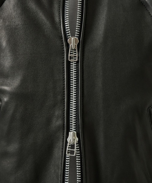 革ジャン ライダース 「NVRFRGT」LEATHER MOTORCYCLE JACKET メンズの画像